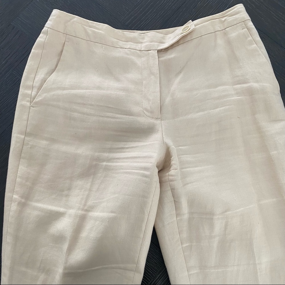 Talbots Women’s Cream Linen Dress Pants